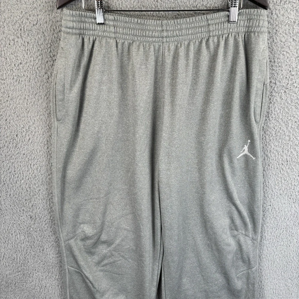 Nike Air Jordan Sweatpants Mens 2XL Gray Therma Fit Training‎ Joggers Track